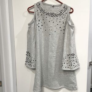 Nordstrom BP cold shoulder beaded dress